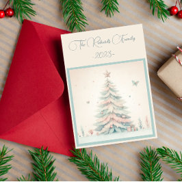bord Vrolijk kerstfeest Gepersonaliseerd Feestdagenkaart
