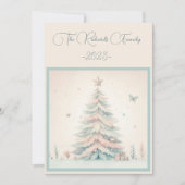  bord Vrolijk kerstfeest Gepersonaliseerd Feestdagenkaart (Voorkant)