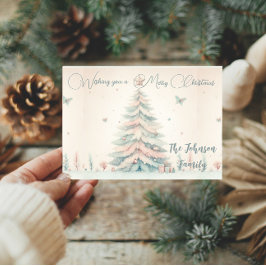 bord Vrolijk kerstfeest gepersonaliseerde groet Kaart