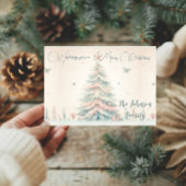 bord Vrolijk kerstfeest gepersonaliseerde groet Kaart