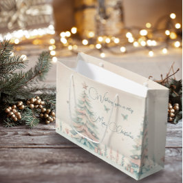 bord Vrolijk kerstfeest Groot Cadeauzakje