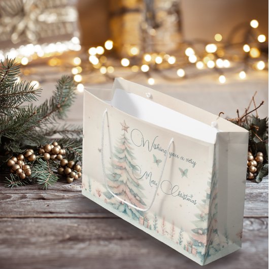  bord Vrolijk kerstfeest Groot Cadeauzakje