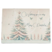  bord Vrolijk kerstfeest Groot Cadeauzakje (Voorkant)