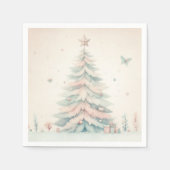  bord Vrolijk kerstfeest Servet (Voorkant)