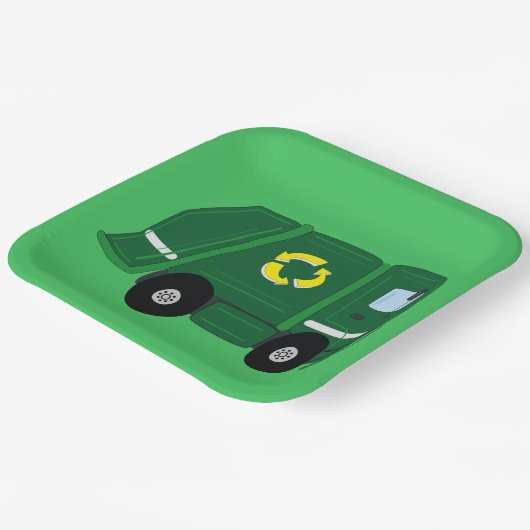 Bord vuilniswagen - Birthday Party Paper (Gebogen)