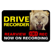 Bord Waarschuwing voor DRIVE-REGISTRATIE (LION) Magneet (Horizontaal)