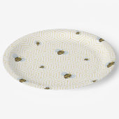 Bord waterverf bijenpatroon (Gekanteld)