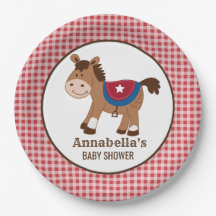 Bord western Baby shower Paardenjongen