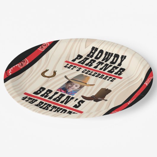 Bord western themapapier (Gekanteld)