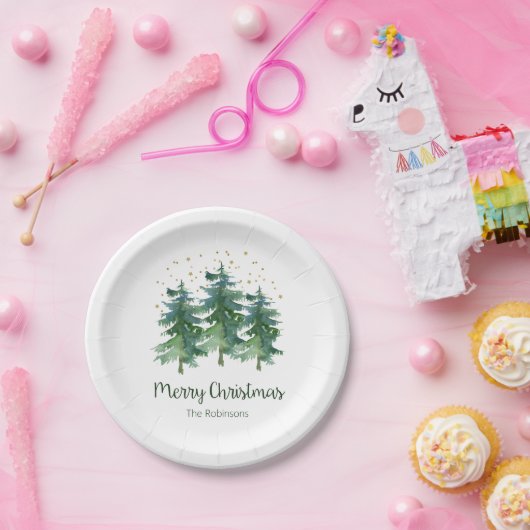 Bord winterbos kerstpapier (Feest)