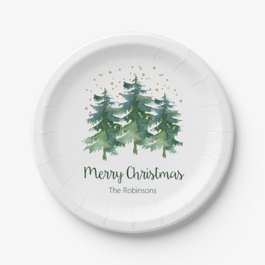 Bord winterbos kerstpapier (Voorkant)