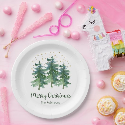 Bord winterbos kerstpapier (Feest)