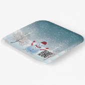 Bord winterkerstsnowmanpapier (Gebogen)