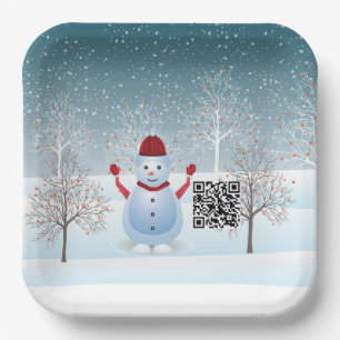 Bord winterkerstsnowmanpapier