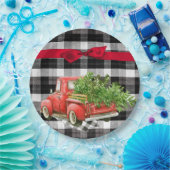 bord XMAS Truck Buffalo Plays Blac van 9 inch rond (Feest)