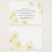 Bord Yellow Daisies Wedding Charity Kaart (Voorkant /achterkant)