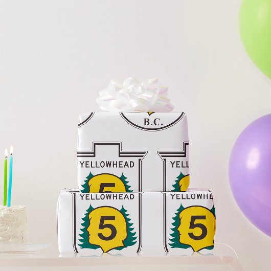 Bord Yellowhead-weg Cadeaupapier