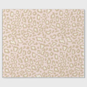 Bord Zacht Roze Leopard Verpakkingsdocument Cadeaupapier (Vlak)