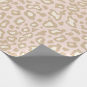 Bord Zacht Roze Leopard Verpakkingsdocument Cadeaupapier (Hoek)