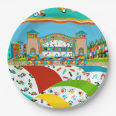 Bord zee Isle Band Shell Round Paper (Voorkant)