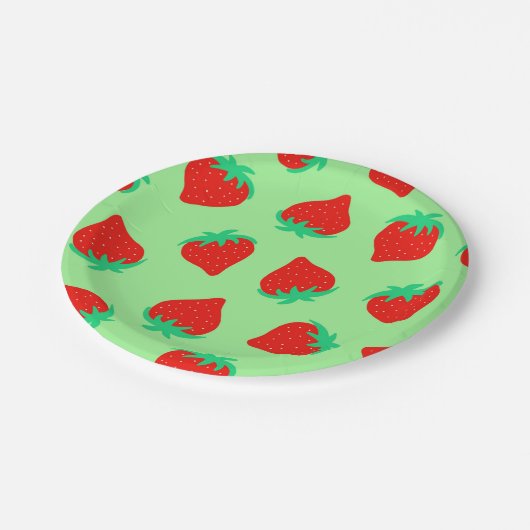 Bord zomeraardbeien (Gekanteld)