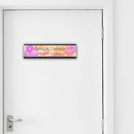 Bord zomerbloem bureau naambordje