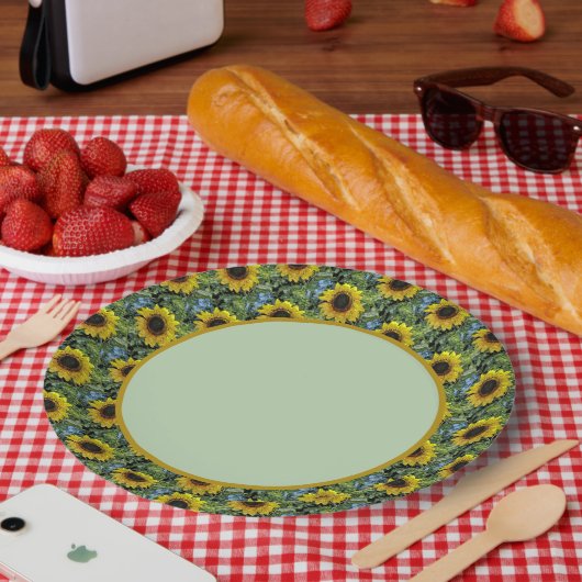 Bord zonnebloemkunstpapier (Picknick)