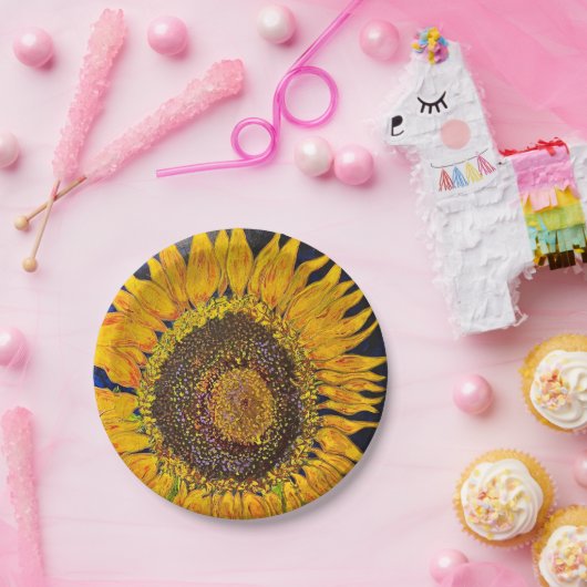 Bord zonnebloempapier (Feest)