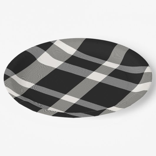 Bord zwart-wit geplakt papier (Gekanteld)