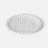 Bord zwart-wit Mod Polka Dots Pattern Paper (Gekanteld)