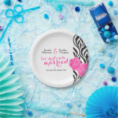 Bord zwart wit roze papier (Feest)