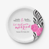 Bord zwart wit roze papier (Voorkant)