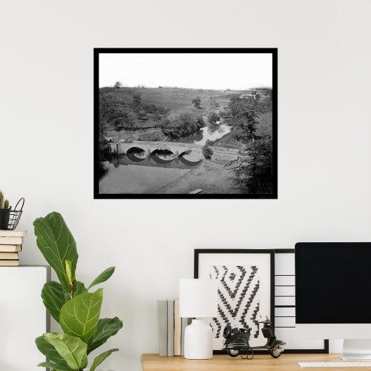 Bordbrug bij Antietam 1862 Poster (Thuiskantoor)