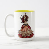 Borddanseres met zills tweekleurige koffiemok (Links)