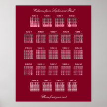 Bordeaux 23 Tafel Trouw Stoelen Plattegrond Poster