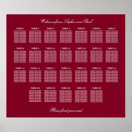 Bordeaux 26 Tafel Trouw Stoelen Plattegrond Poster
