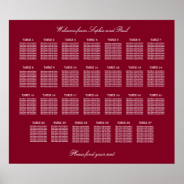 Bordeaux 27 Tafel Trouwzaal Stoelen Plattegrond Po Poster
