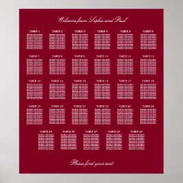 Bordeaux 29 Tafel Trouwzaal Stoelen Plattegrond Po Poster