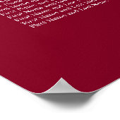 Bordeaux 8 Tafel Bruiloftstoelindeling Poster (Hoek)