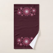 Bordeaux Abstracte Bloem Bad Handdoek (Handdoek)