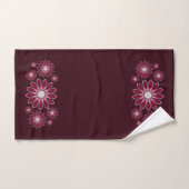 Bordeaux Abstracte Bloem Bad Handdoek (Handdoek)