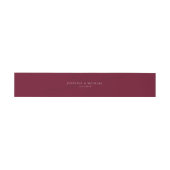 Bordeaux Basic Suite Bruiloft Uitnodigingen Wikkel (Vlak)
