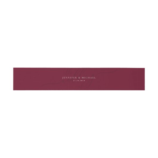 Bordeaux Basic Suite Bruiloft Uitnodigingen Wikkel (Vlak)
