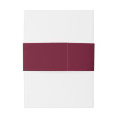 Bordeaux Basic Suite Bruiloft Uitnodigingen Wikkel (Achterkant Voorbeeld)
