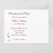 Bordeaux Bewaar de datum Aankondigingskaart (Achterkant)