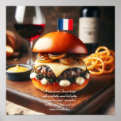 Bordeaux Bistro Burger Poster (Voorkant)