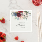 Bordeaux Bloem Aquarel Bloei Bruidsdiner Servet (Insitu)