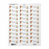 Bordeaux Bloem Wit Pompoen Label (Full Sheet)