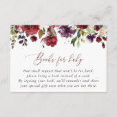 Bordeaux Bloemen, Roze Bloemen, Boeken Voor Baby  Informatiekaartje (Voorkant)