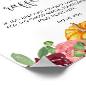 Bordeaux bloemenklepompoen luierraffle poster (Hoek)